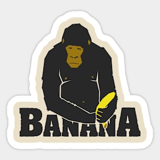 Banana Gorilla Sticker
